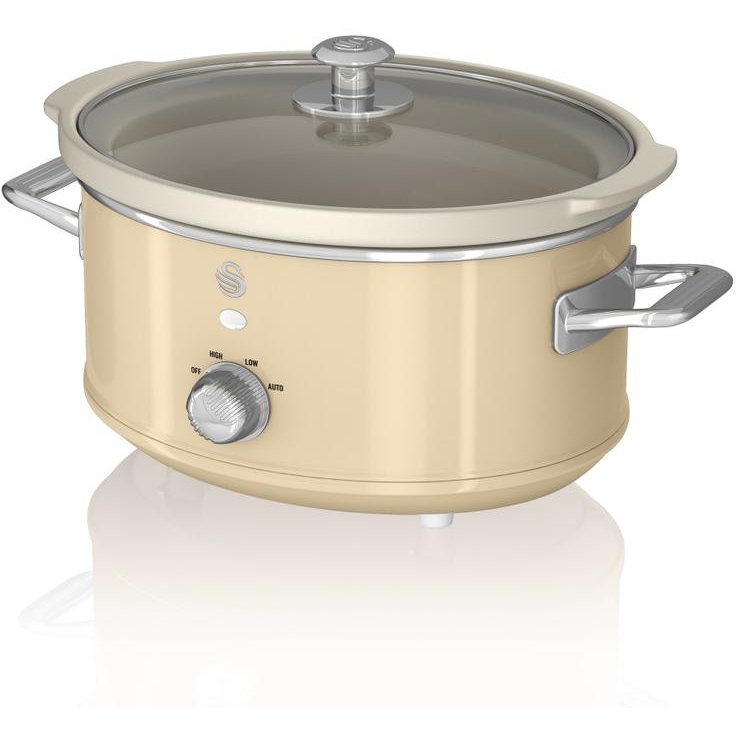 Swan 3.5L Slow Cooker - Retro Cream