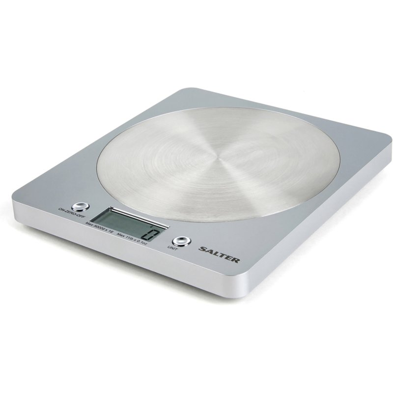 Salter Electronic Kitchen Scale with Jug in Silver
