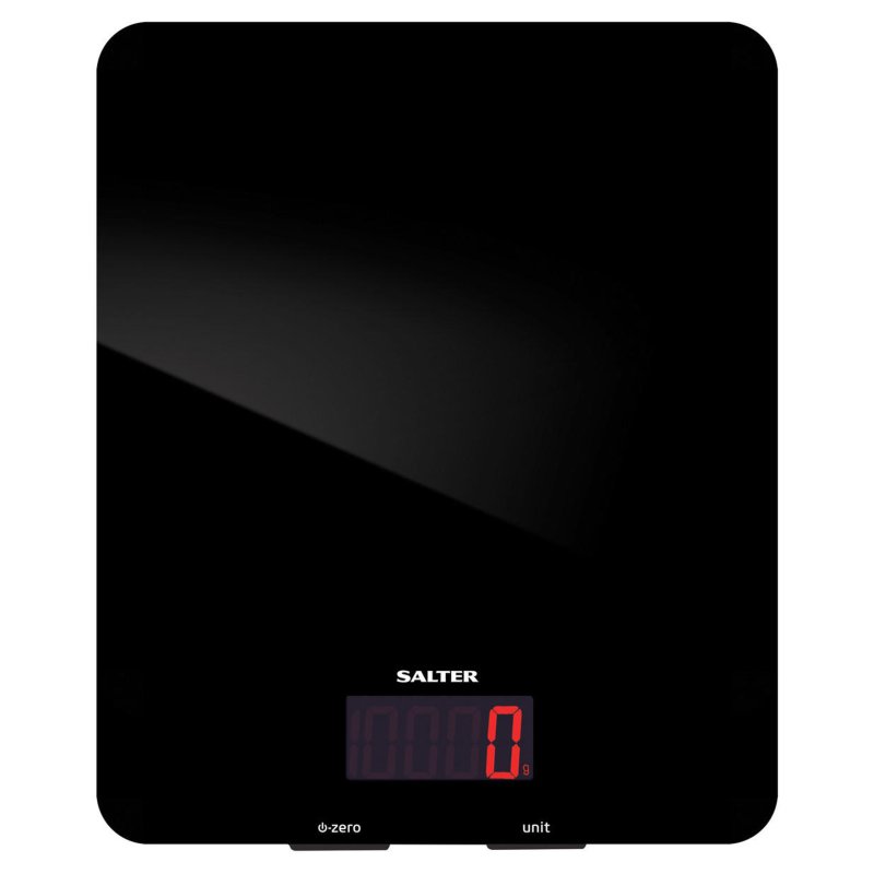 Salter Black High Capacity Glass Digital Kitchen Scale