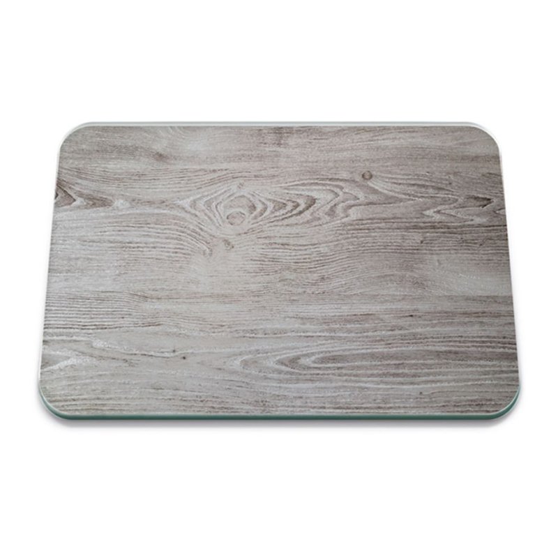 Tuftop Grey Oak Medium Clear Worktop Protector on a white background
