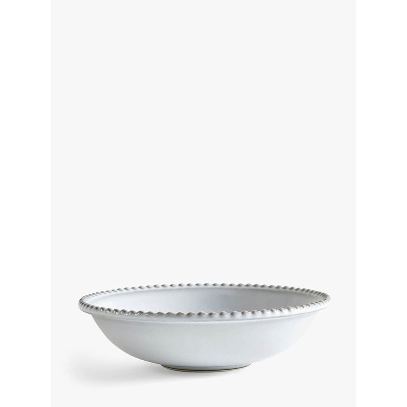 M.M Living Bobble Glacier Pasta Bowl white background side view