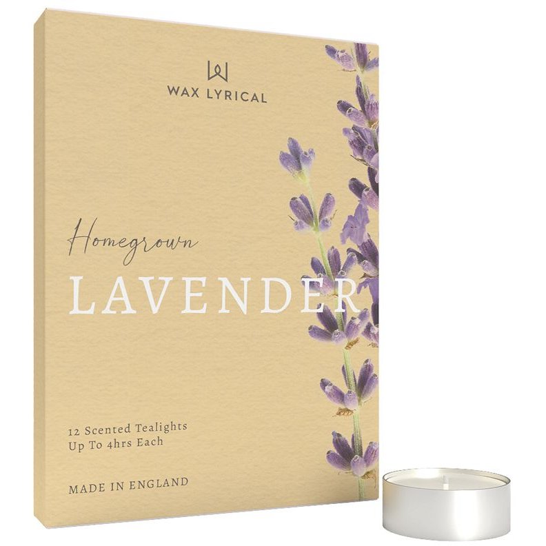 Wax Lyrical Home Grown 12 Pack Lavender Tealights