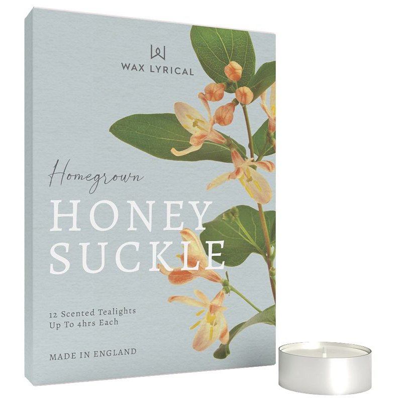Wax Lyrical Home Grown 12 Pack Honeysuckle Tealights