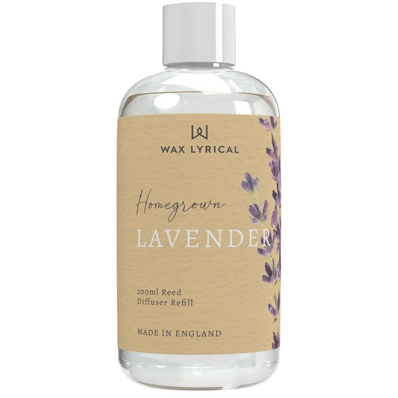 Wax Lyrical Lavender 200ml Reed Diffuser Refill bottle on a white background