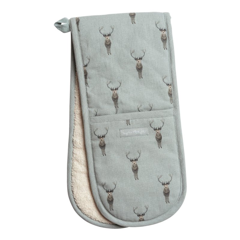 Sophie Allport Highland Stag Double Oven Glove on a white background