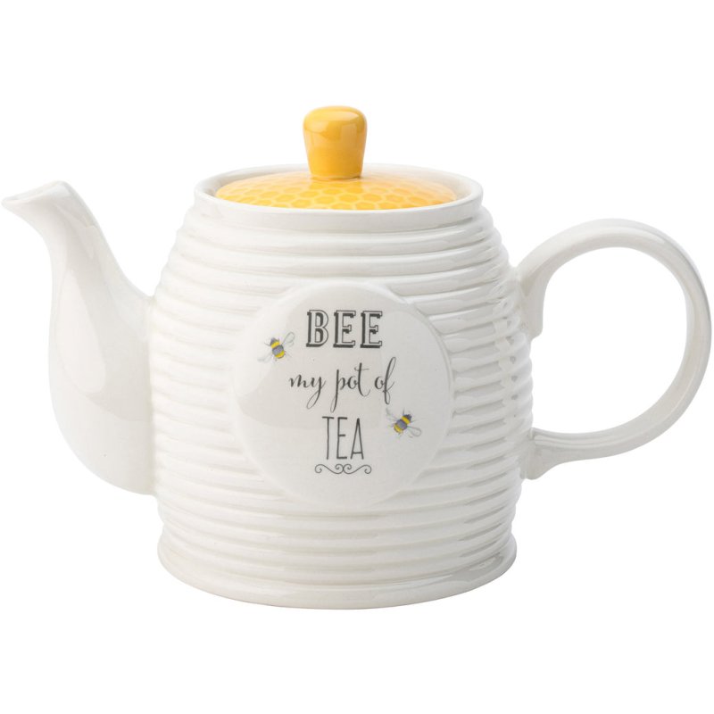 The English Tableware Company Bee Happy Teapot on a white background