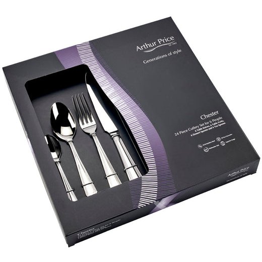Authur Price | Chester 24 Piece Stainless Steel Set | Aldiss