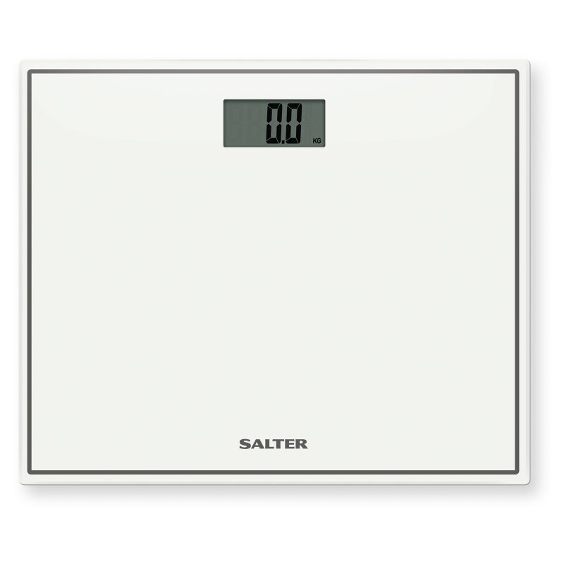 Salter White Compact Glass Electronic Scale 9207