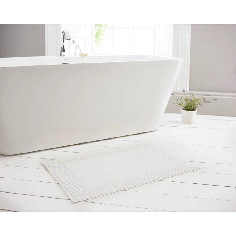 Deyongs Bliss Terry White Bath Mat