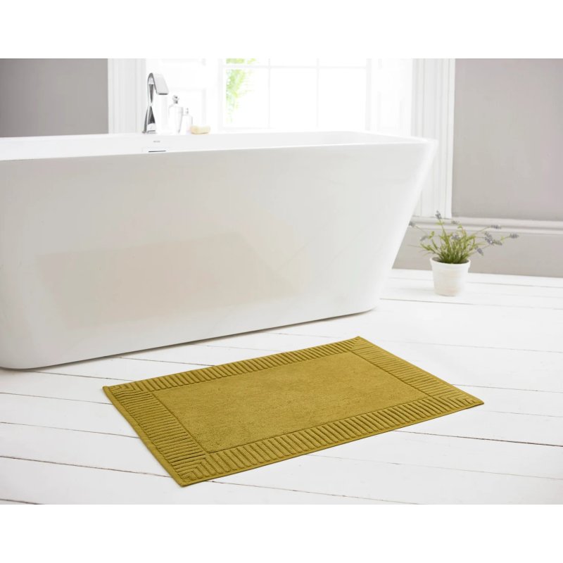 Deyongs Bliss Terry Olive Bath Mat