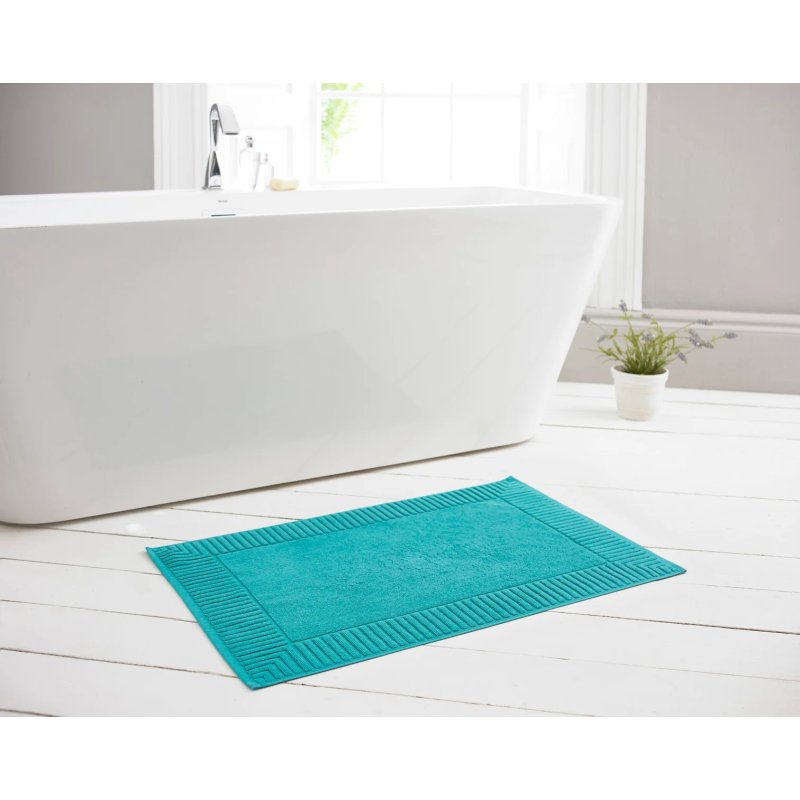 Deyongs Bliss Terry Teal Bath Mat