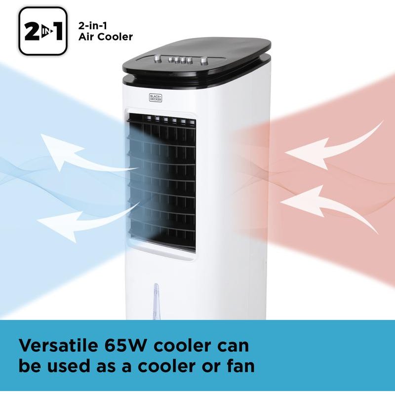 Black & Decker, Portable 2-in-1 White Air Cooler