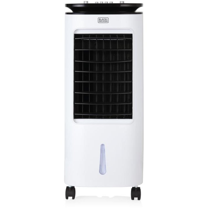 Black & Decker 7 Litre Portable 2-in-1 White Air Cooler image on a white background