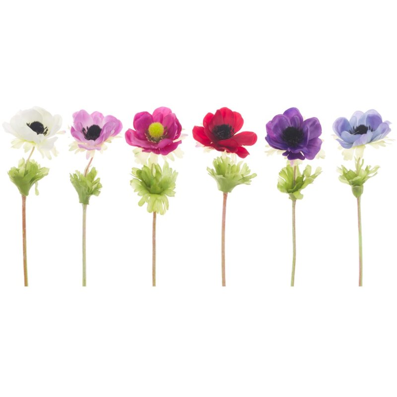 Floralsilk Alfresco Anemone Assortment Colours different colours on a white background