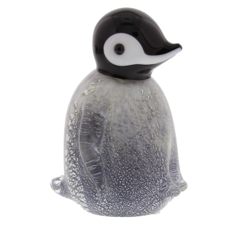 Sophia Objects D'Art Penguin Chick Glass Figurine on a white background