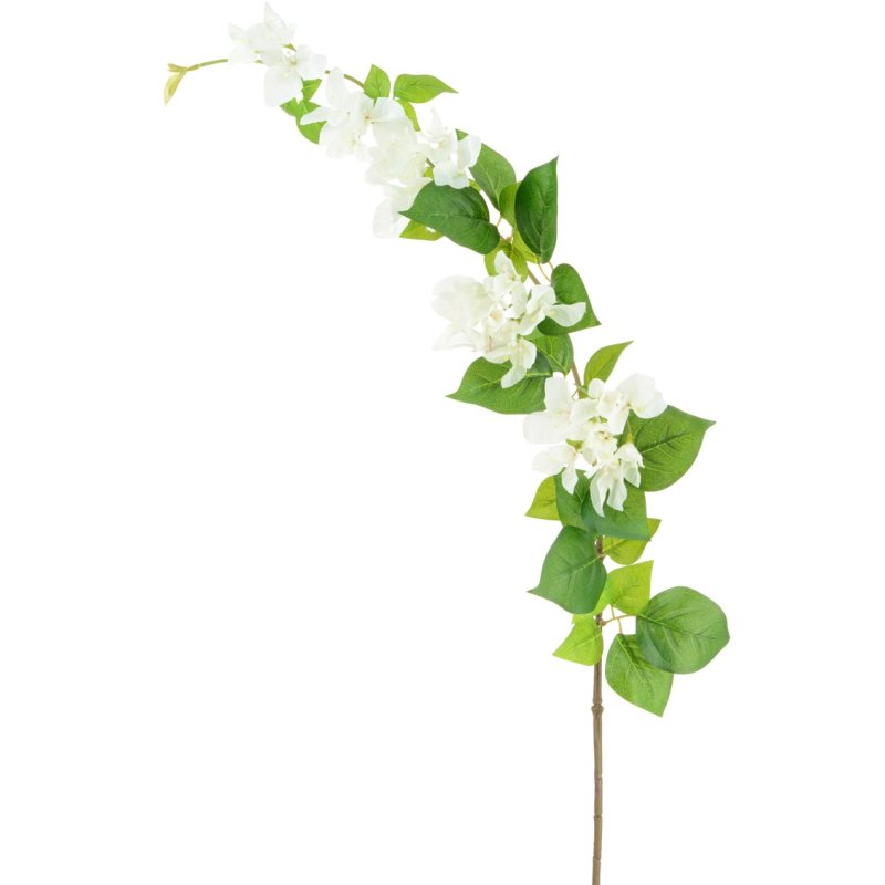 Floralsilk White Bougainvillea Spray on a white background