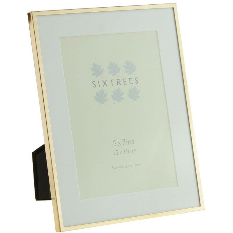 Sixtrees Park Lane Rose Gold Narrow Profile Photo Frame on a white background