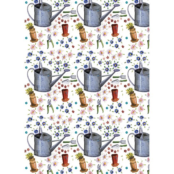 Alex Clark Watering Can Bagged Gift Wrap with Tags
