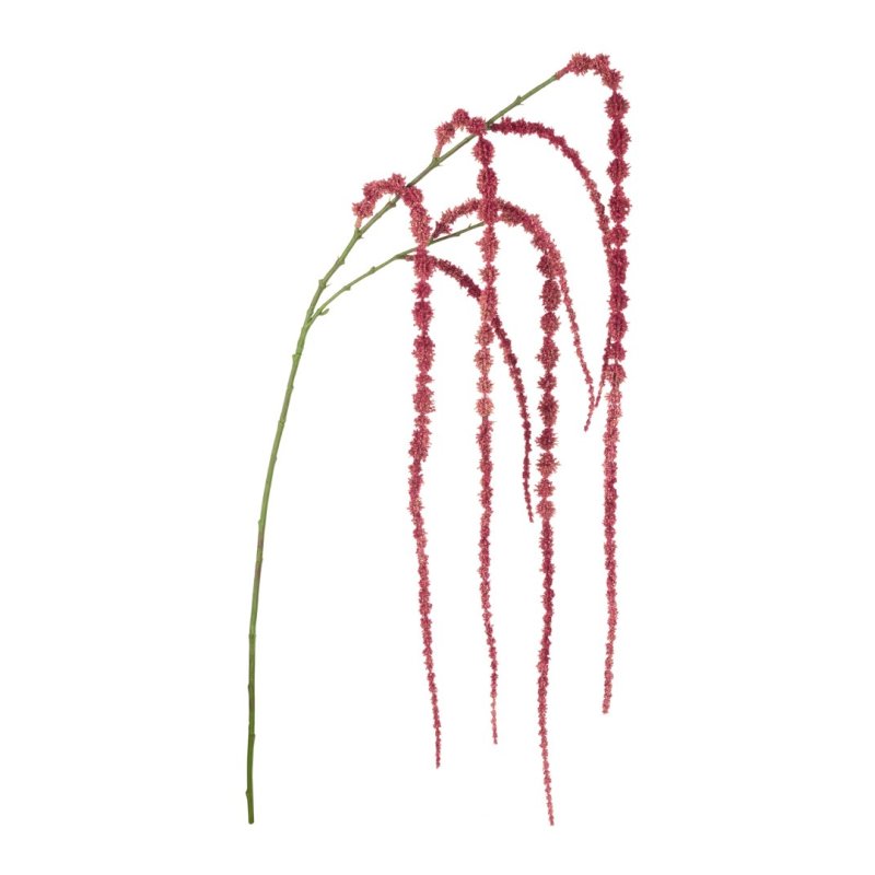 Floralsilk Dark Pink Amaranthus Spray on a white background