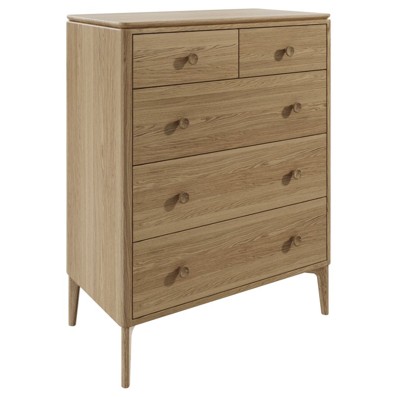 Vida Living Anders Oak 5 Drawer Chest