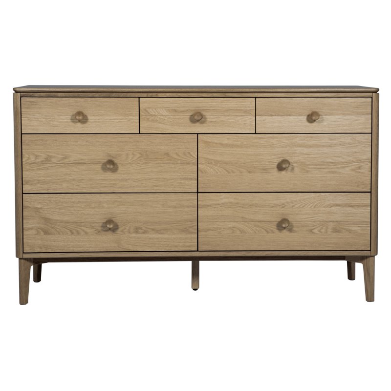 Vida Living Anders Oak 7 Drawer Wide Chest