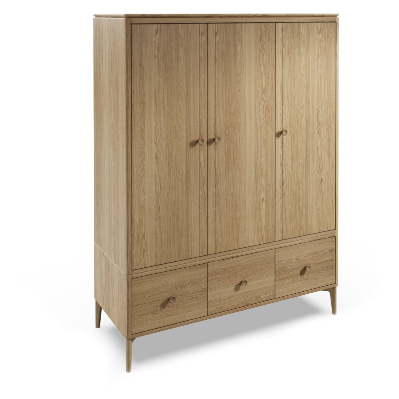 Vida Living Anders Oak 3 Door Wardrobe