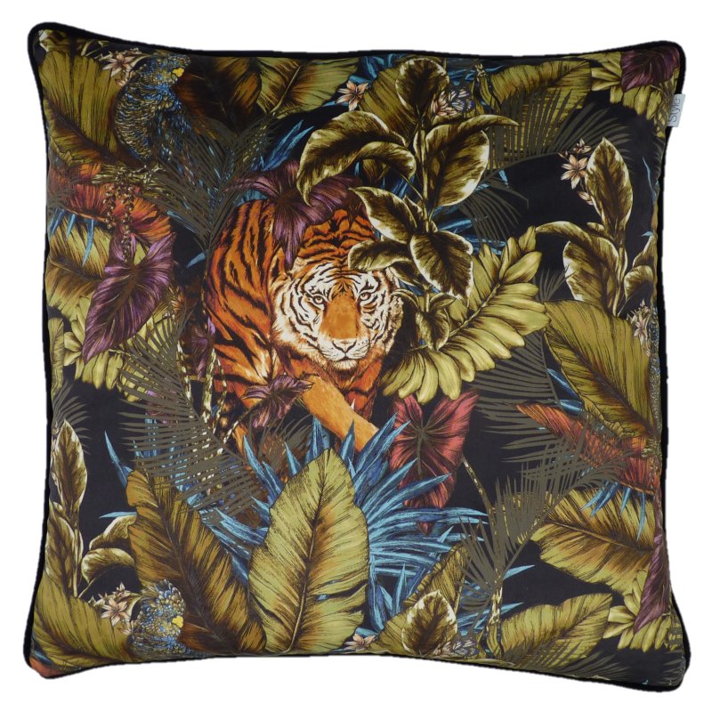 Amazon Bengal Tiger Cushion front view on a white background