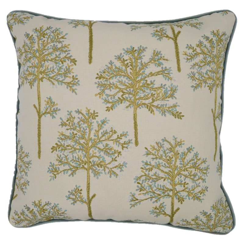 Amersham Duck Egg Blue Cushion front view on a white background