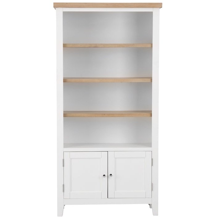 Derwent White Large Wide Bookcase Aldiss of Norfolk
