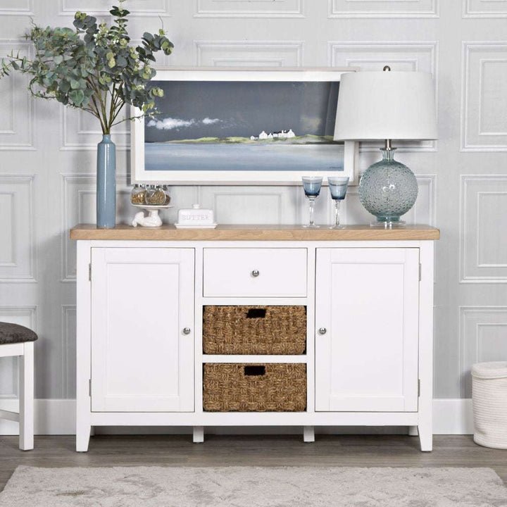 Derwent White Large Sideboard lifestyle image of the sideboard