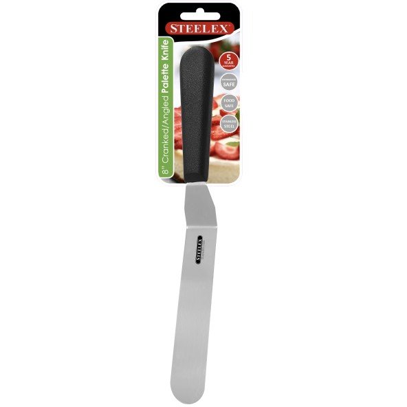 Steelex Essentials 8" Palette Knife in its packaging on a white background