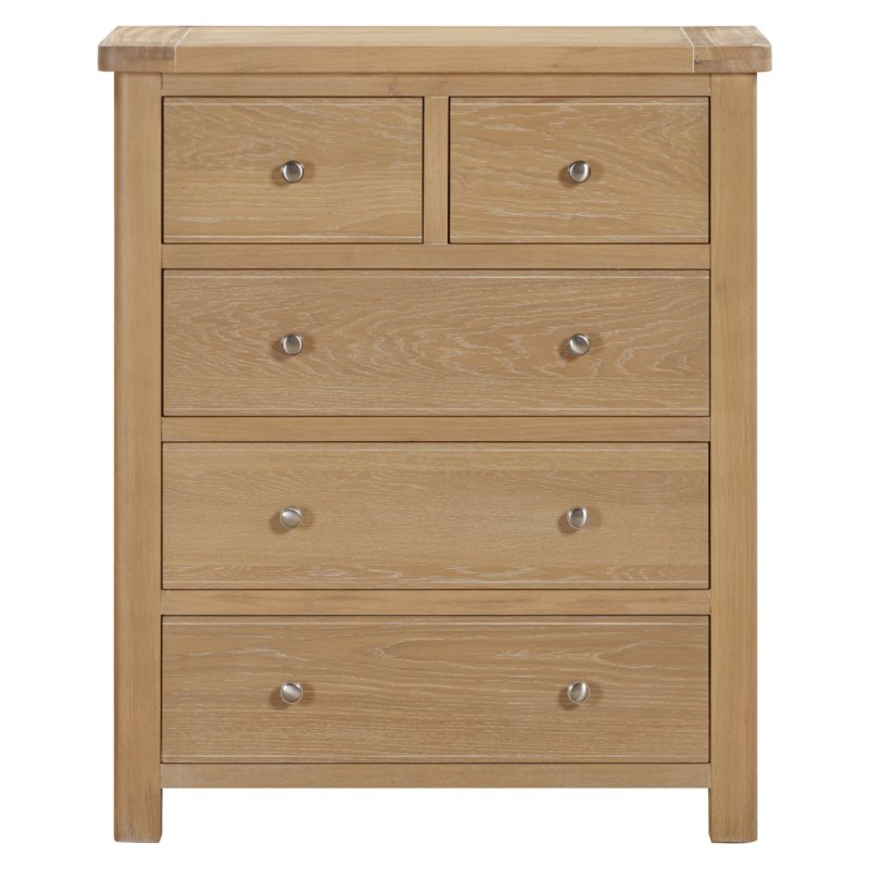 Silverdale Oak 2 Over 3 Chest of Drawers