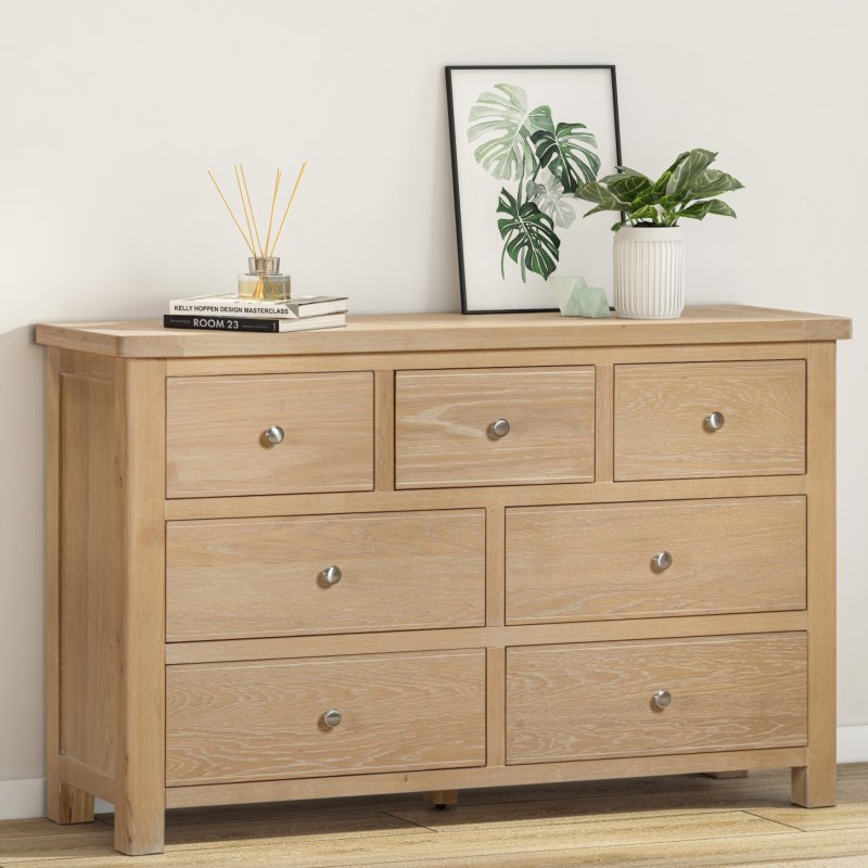 Silverdale Oak 3 Over 4 Chest of Drawers lifestyle image