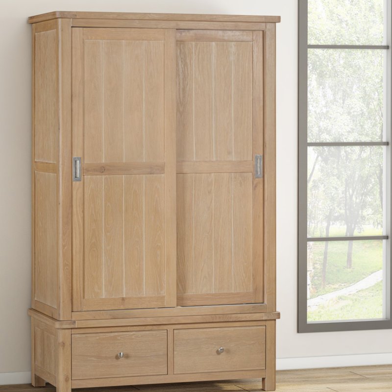 Silverdale Oak Double Robe 2 Sliding Door Wardrobe lifestyle image