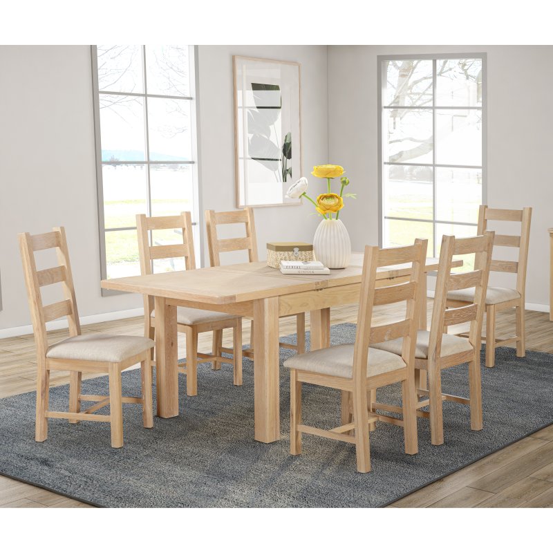 Aldiss Own Silverdale 1.2m Extendable Dining Table and 4 Chairs