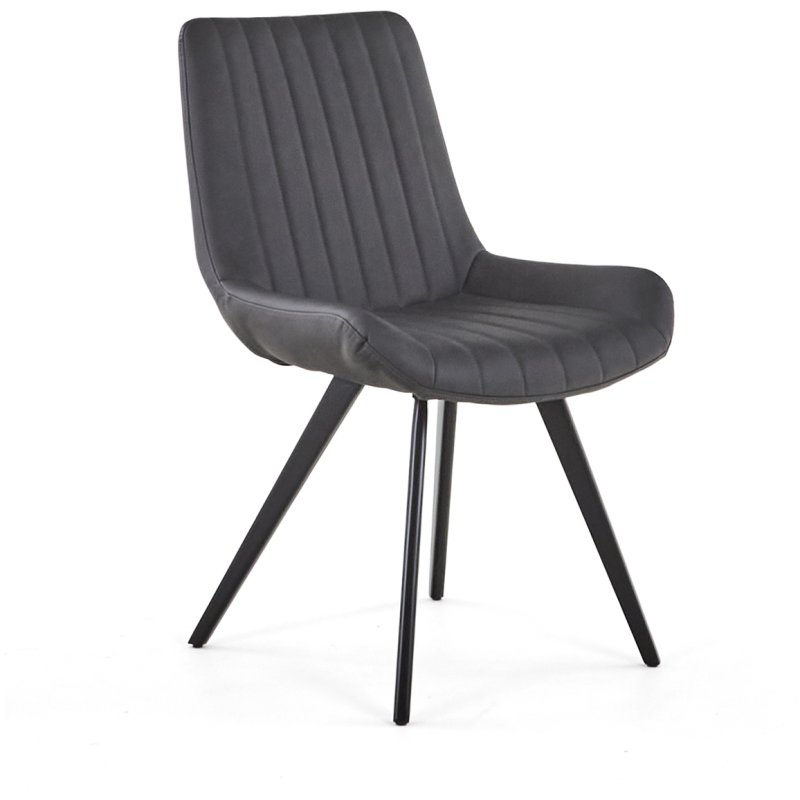 Hoxton Dark Grey Dining Chair image of the chair on a white background
