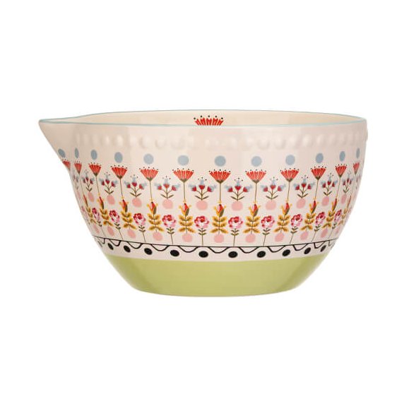 Cath Kidston Painted Table 23cm Ceramic Mixing Bowl image of the bowl on a white background