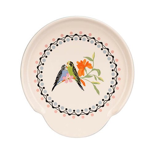 Cath Kidston Painted Table Ceramic Spoon Rest image of the spoon rest on a white background