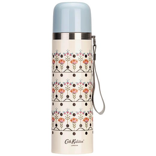 Cath Kidston Painted Table 460ml Insulated Flask image of the flask on a white background