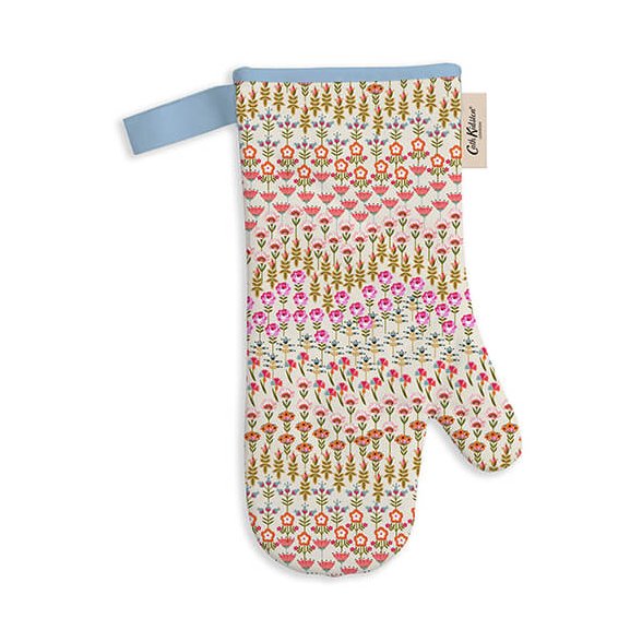 Cath Kidston Painted Table Cotton Oven Mitt image of the mitt on a white background