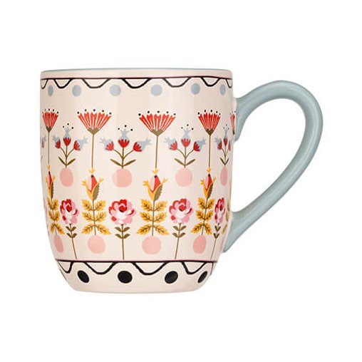 Cath Kidston Painted Table Blue Breakfast Mug image of the mug on a white background