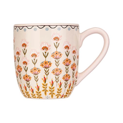 Cath Kidston Painted Table Pink Breakfast Mug image of the mug on a white background