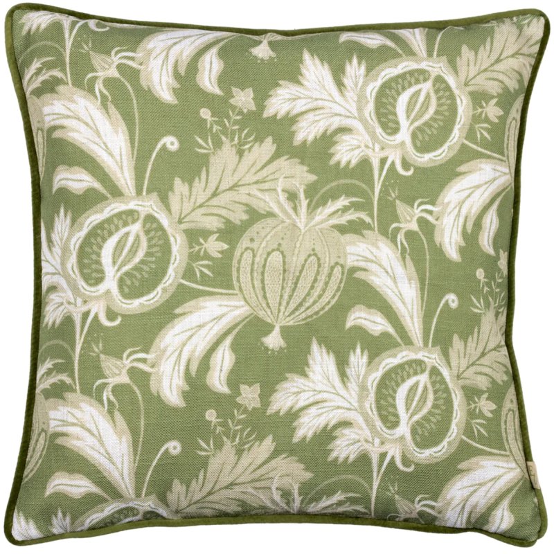 Evans Lichfield Chatsworth Heirloom Cushion Olive