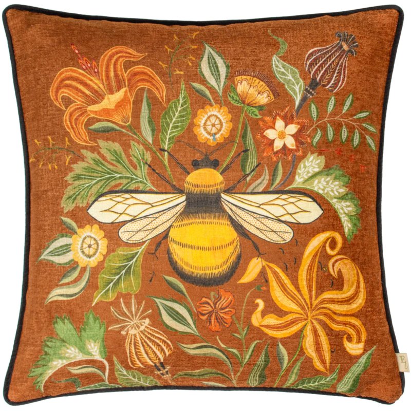 Evans Lichfield Hawthorn Bee Cushion Ginger