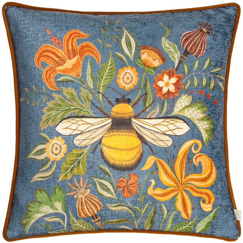 Evans Lichfield Hawthorn Bee Cushion Petrol
