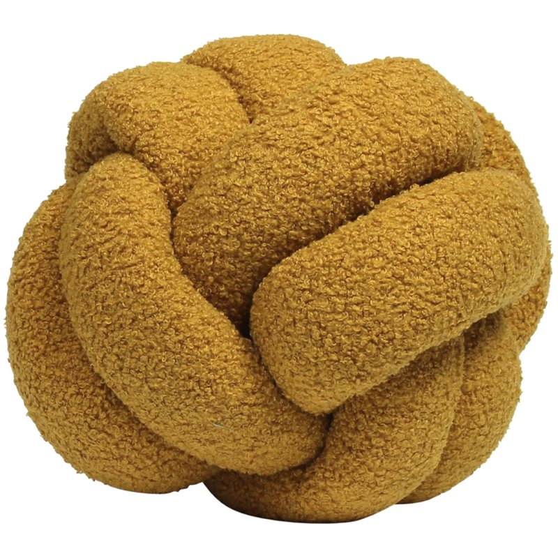 Furn Boucle Knot Fleece Cushion Saffron