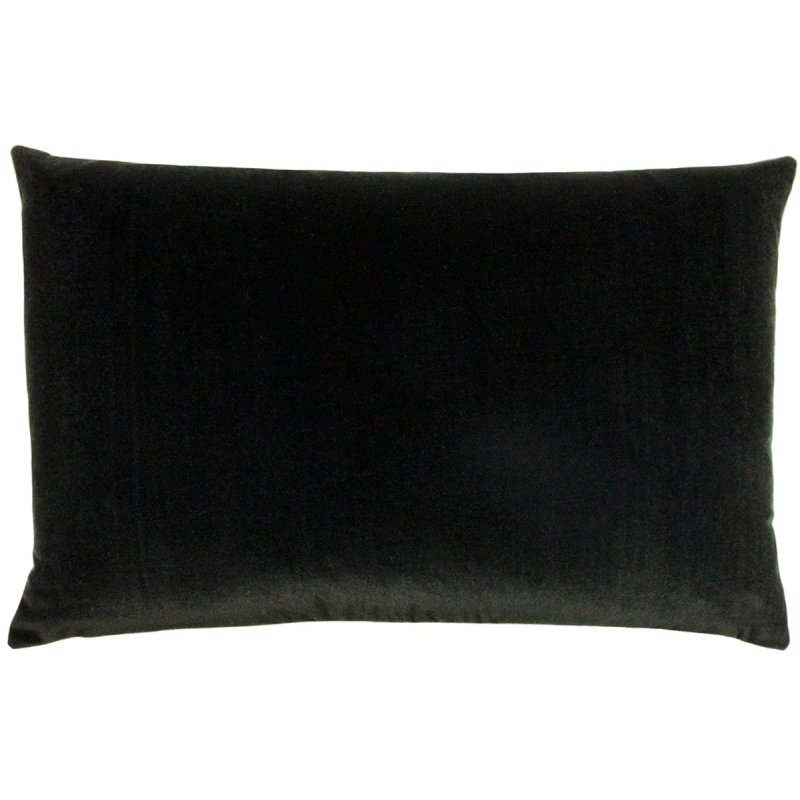 Furn Contra Velvet Cushion Black