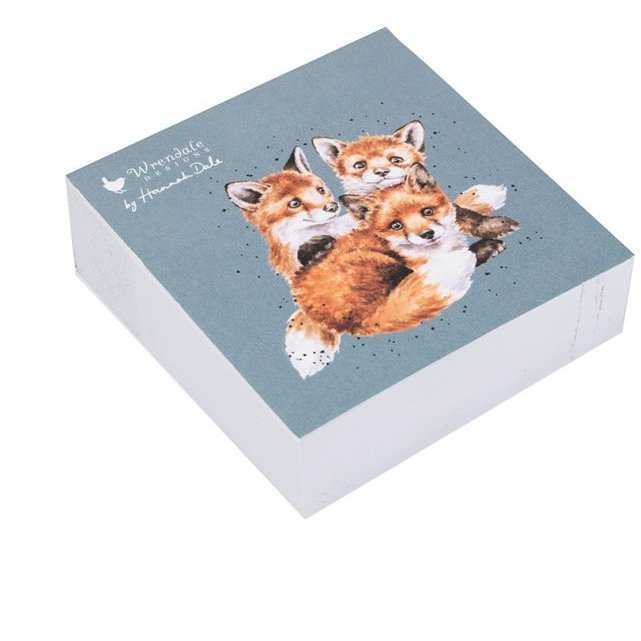 Wrendale Snug as a Cub Fox Sticky Notes image of the sticky notes on a white background