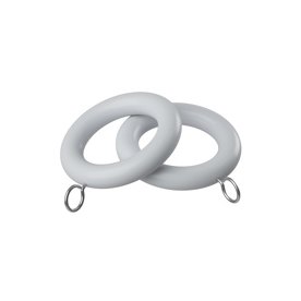 Speedy Woodland 4 Pack of White Curtain Rings image of the curtain rings on a white background