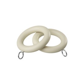 Speedy Woodland 4 Pack of Cream Curtain Rings image of the curtain rings on a white background